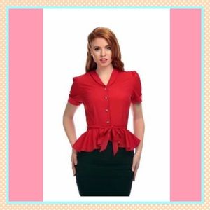 NWT Collectif Peplum blouse